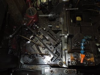 Interior of Warren WT-1500 on factory floor before refurbishing